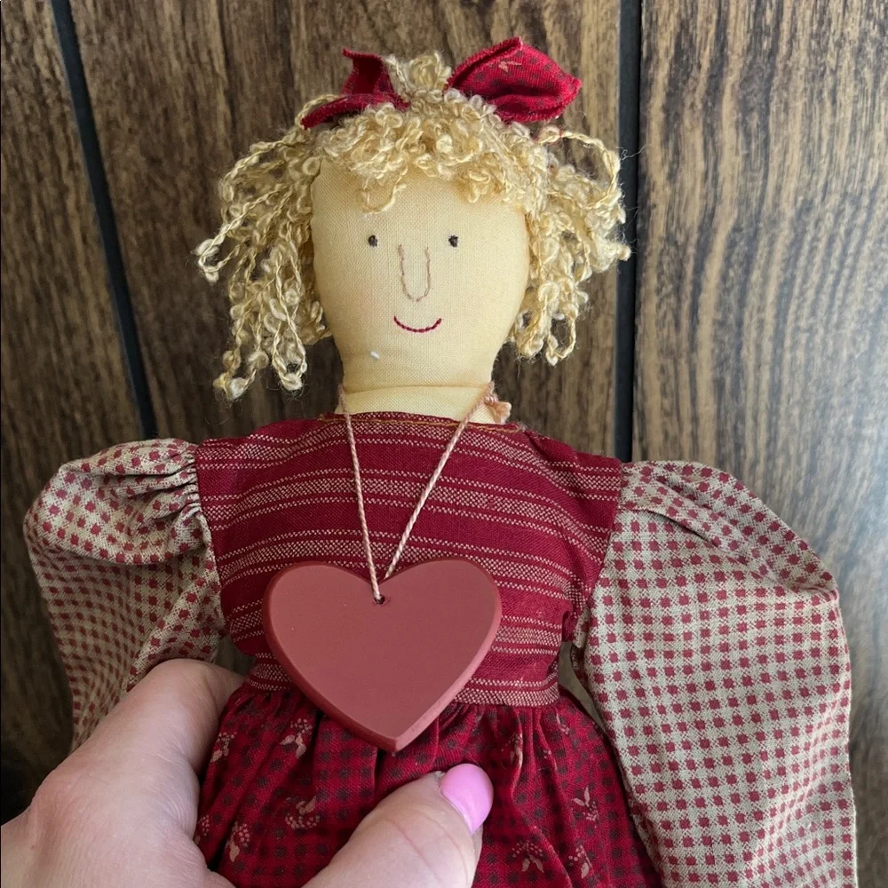 Valentine Rag Doll with Red Dress